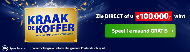 Kraak de koffer en zie direct of je € 100.000 wint